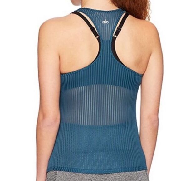 Alo Yoga | Ribbed Essence Racer Back Tank size Small Athletic Workout - Picture 2 of 5